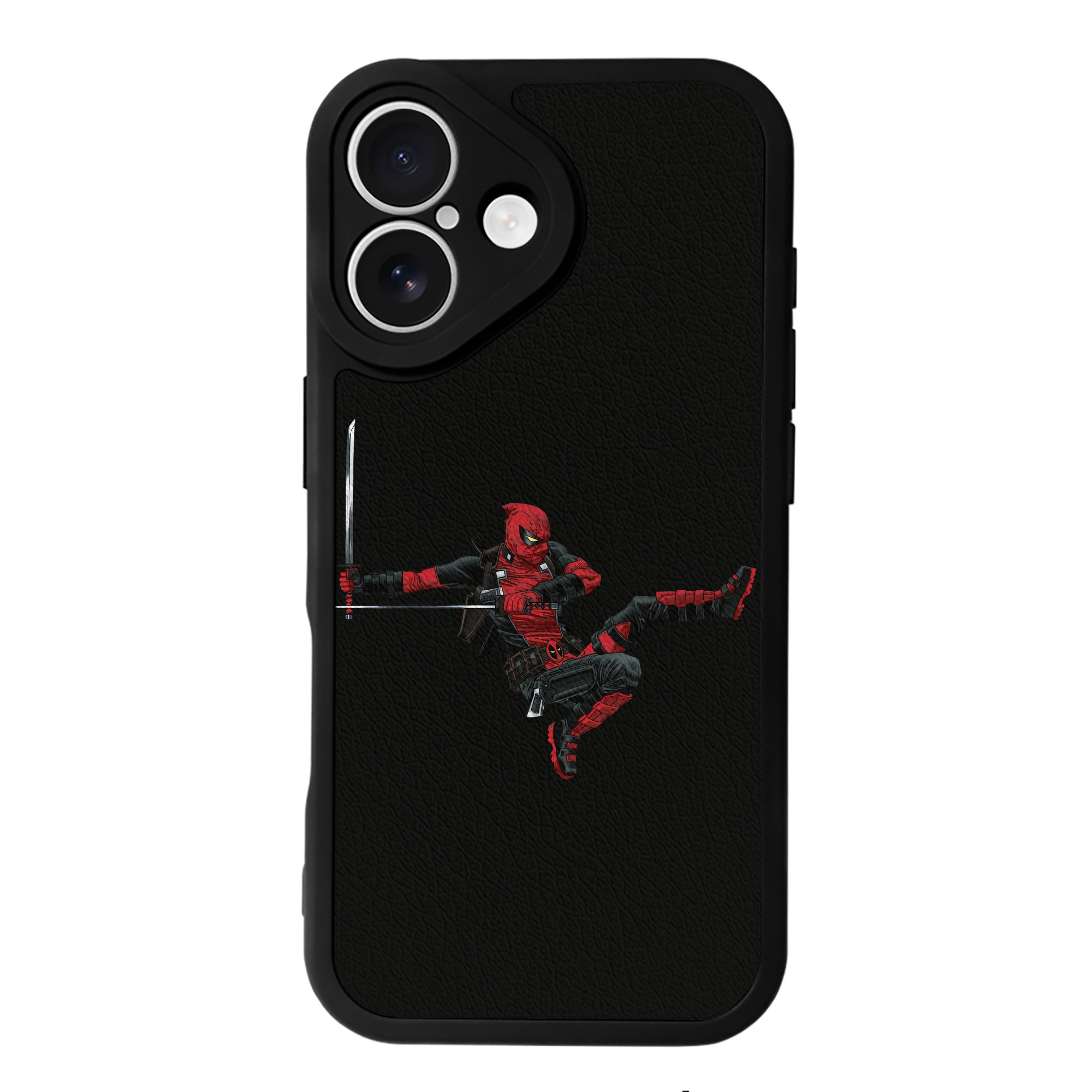 （画像用） Deadpool デッドプール 【iPhone 16シリーズ対応】シリコンスマホケース（レザー調） 材質：シリコン